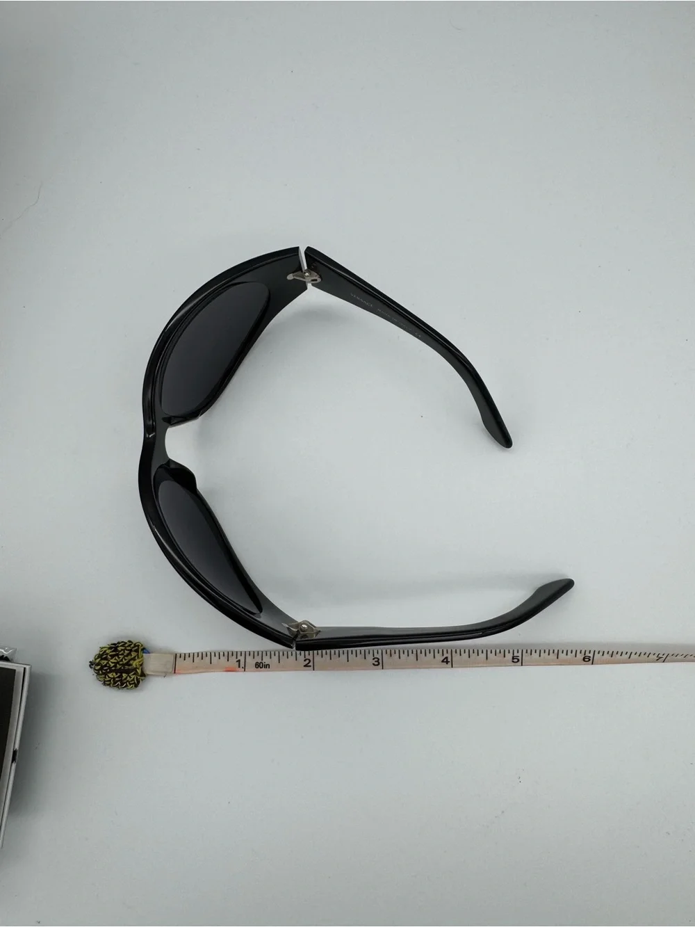 Discontinued Versace Oversized Black Shield Sunglasses Medusa Logo Full Set NOS
